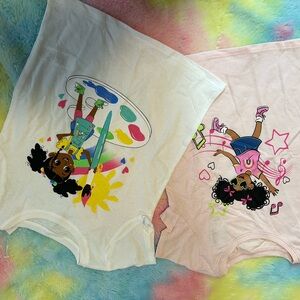 The Children's Place White and Pink Graphic Tees
